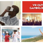 An image featuring photos depicting VR applications across various fields such as education, technology, and medicine.